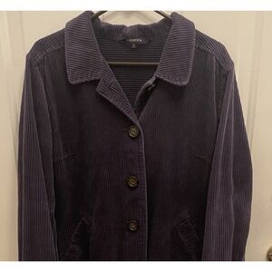 Chadwicks Wide Corduroy Blue Jacket Button Chore Grunge 90s‎ Y2K Women's XL